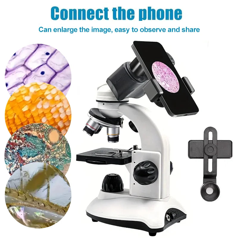 Optical Instrument Microscope 40X-2000X Magnification USB Camera for Laboratory School Home Education Adult Microscope