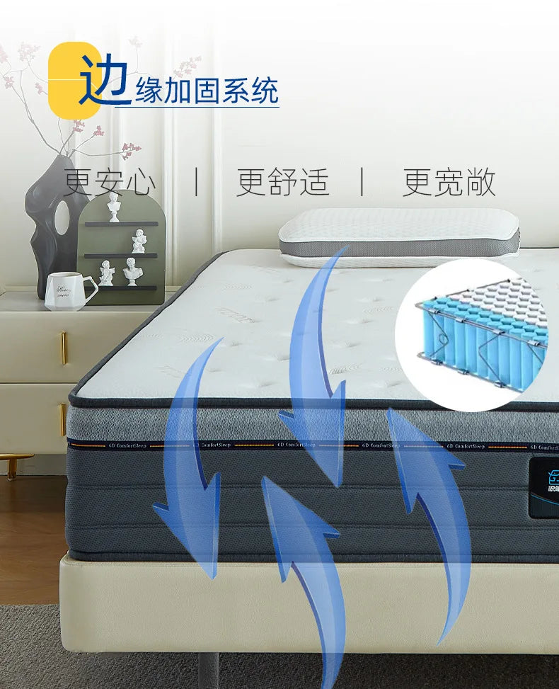 Star Hotel Bed and Breakfast Mattress Double Layer Independent Bag Spring Five Mini   Latex Cotton New