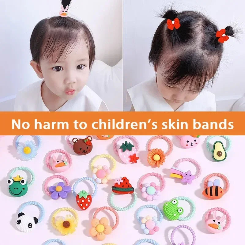 Children's Rubber Bands Do Not Harm Hair Girl Headbands Korean Baby Accessories Rings Tie Rubber Bands Little Girl Headbands