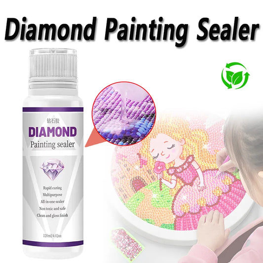 120ML Adhesives & Sealers Diamond Painting Sealer Puzzle Art Glue Permanent Hold & Shine Effect Sealer Diamond Painting Puzzle