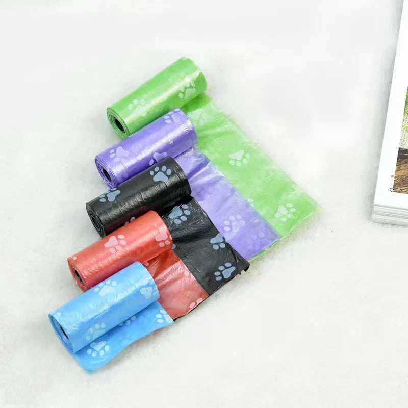 10 Rolls Paw Print Pet Garbage Bags, Leak Proof Pet Dog Waste Bags Doggie Poop Bags