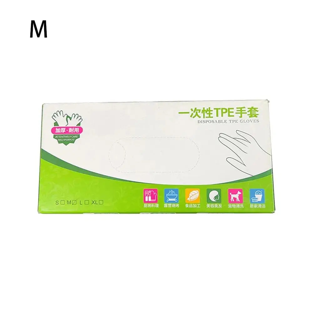 Food Grade Disposable Gloves Portable Non-Slip Acid Work Safety Cleaning Gloves Transparent TPE Latex Free Gloves Wholesale