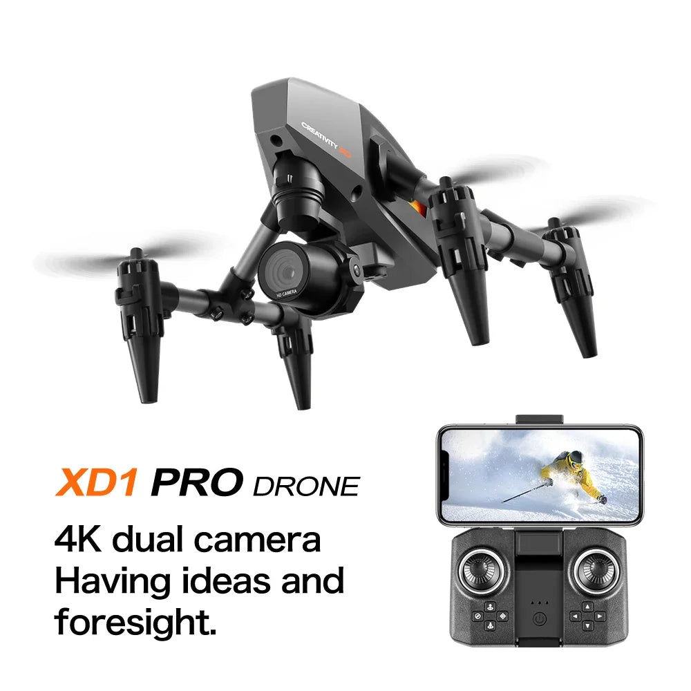 New XD1 Mini Drone FPV Professional 8K Dual Camera 5G WIFI GPS Height Maintaining Four Sides Obstacle Avoidances Quadcopter Toys