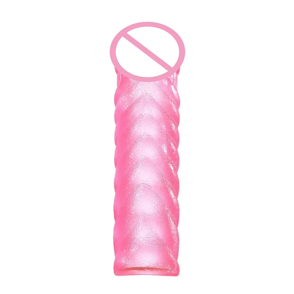 Penis Extender Sleeve Reusable Silicon Spike Dotted Condom Sex Toys Men Dildo Penis Condoms G Spot Stimulation Delay Ejaculation