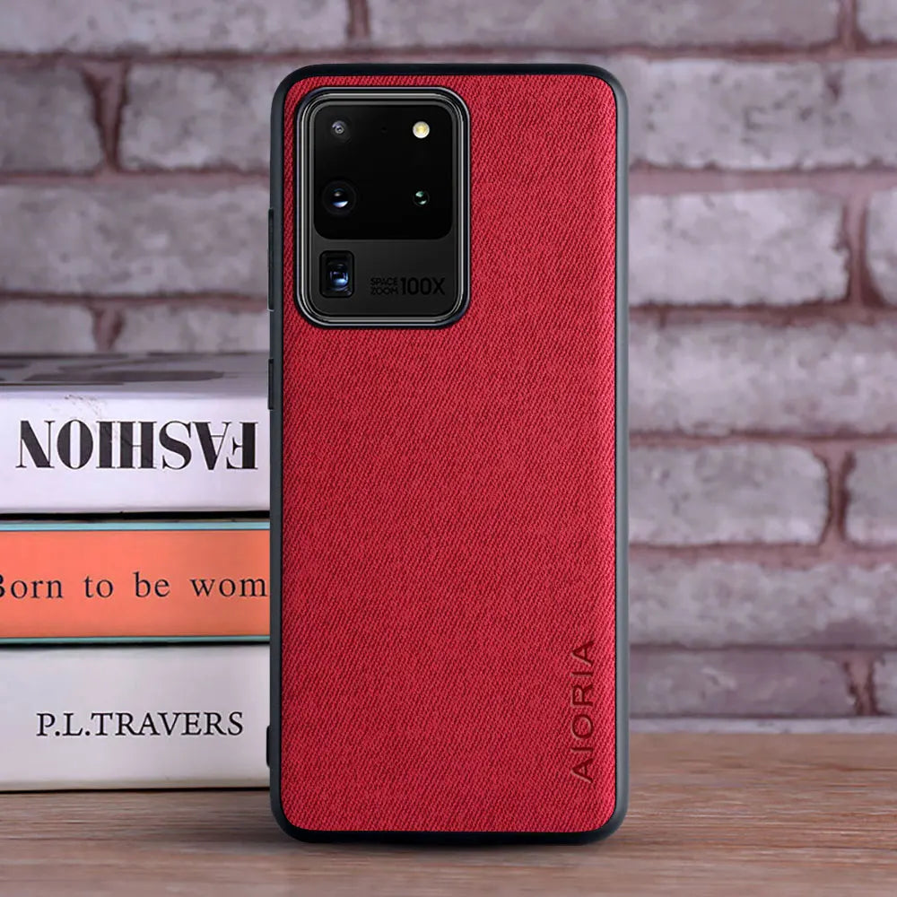 Textile Case for Samsung Galaxy S20 Ultra S20 Plus S20 FE S20 S10E S10 Plus S10 lite S10 5G S10X S10 perfect touching feel case