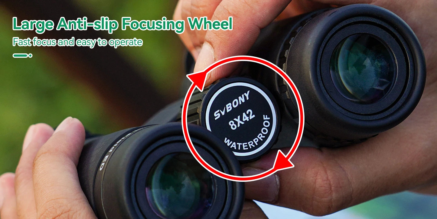 Svbony SA205 Binoculars ED Flat-field 8X42/10X42 Professional IP67 Waterproof BAK4 Twist-up Eyecups for Travelling Bird Watching