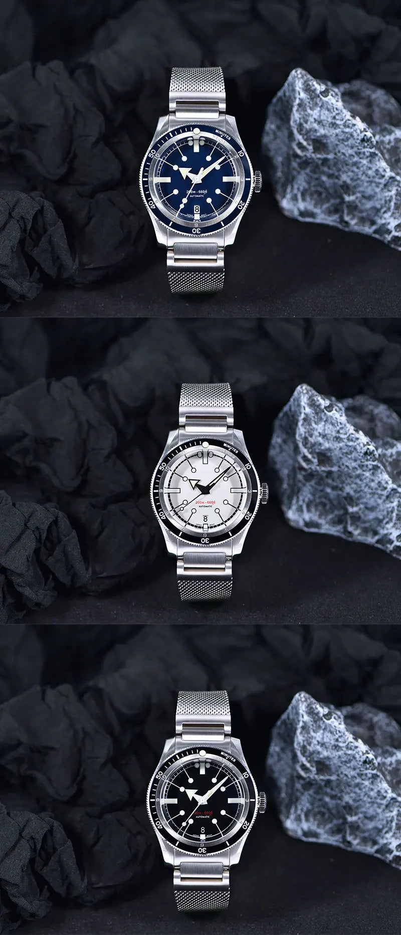 SEA KNIGHT Men Diving Watch 200M Waterproof C3 Luminous 316L Steel Mesh Belt Sapphire Crystal NH35A Automatic Mechanical Watch