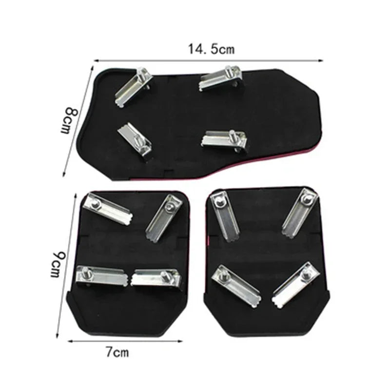 New 2Pcs/3Pcs/set Universal Non-Slip Aluminum Manual Transmission Car Pedal Cover Set Kit Pedali Red/Blue/Silver Car Accessories