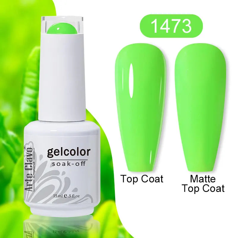 Arte Clavo 15ml Gel Polish Hybrid Varnishes 179 Colors Nails Art For Manicure Soak Off UV Need Top Base Primer Gel Nail Polish
