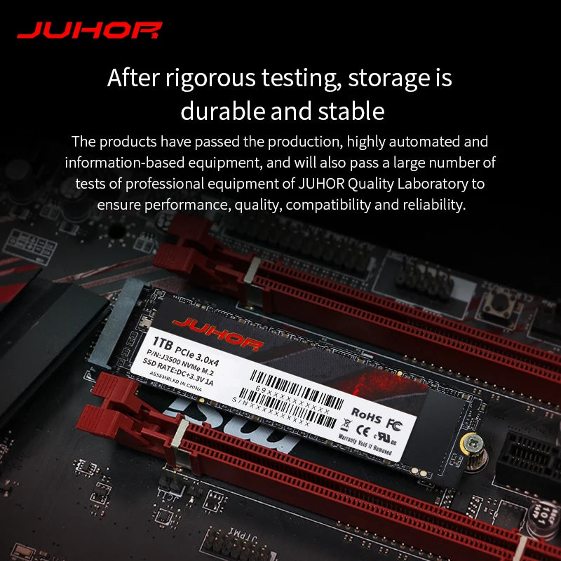 JUHOR M.2 NVMe PCIe3.0 Ssd Hard Disk 512GB 1T 2T M.2 NVMe SSD Internal Hdd Solid State Drive For Desktop PC Laptop