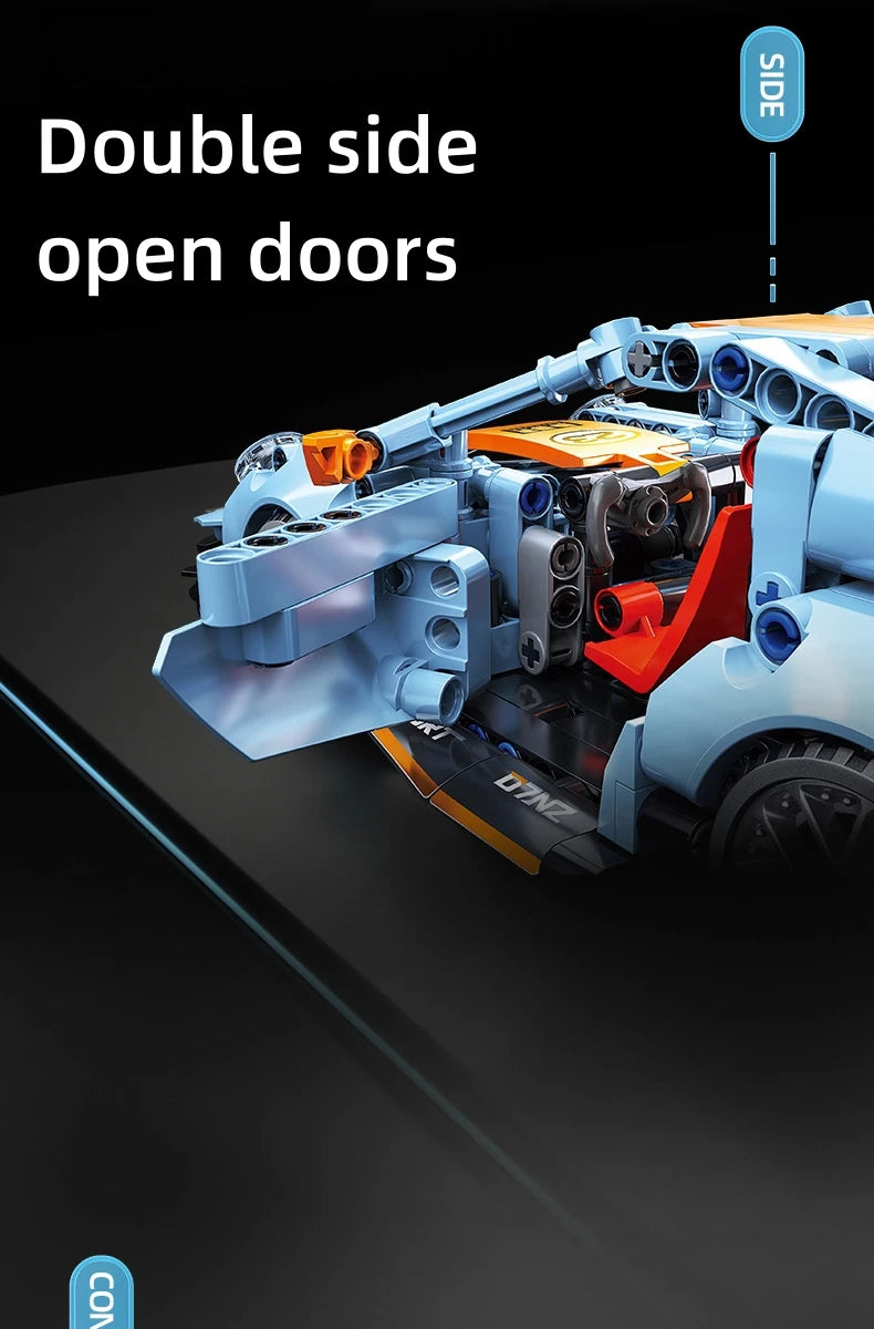 NEW 1680Pcs 1:10 Rsr Model Toys Building Blocks City Technology Super Speed Sport Car Bricks Vehicle Birthday Gifts for Children