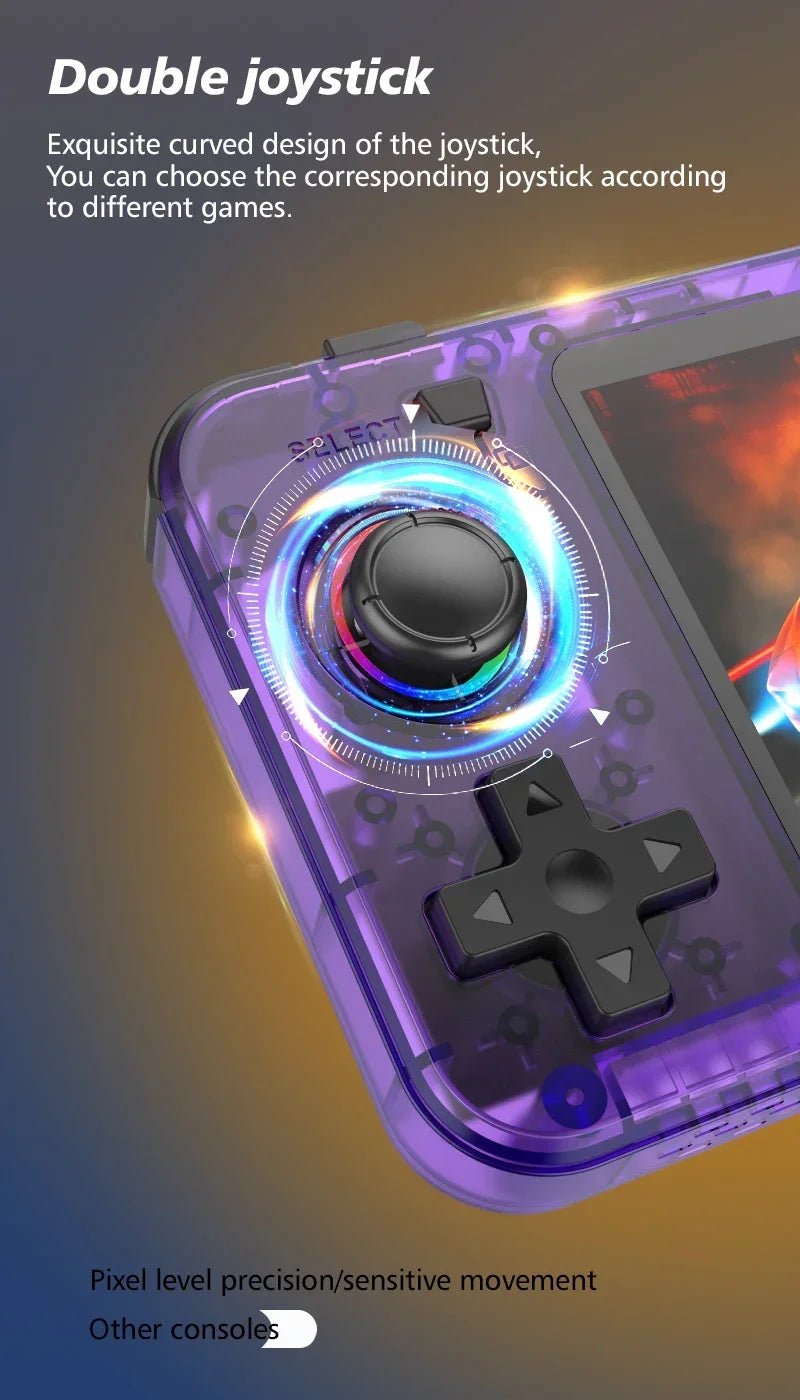 R36H Retro Handheld Video Game Console 3.5 Inch IPS Screen 10000+ Games ARKOS Emulator for PS1/PSP/DC/N64/SS