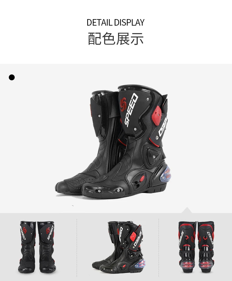Riding Tribe Men Motorcycle Boots Moto Racing Motocross Off-Road Motorbike Motorcycle Shoes Botas Moto Riding Boots