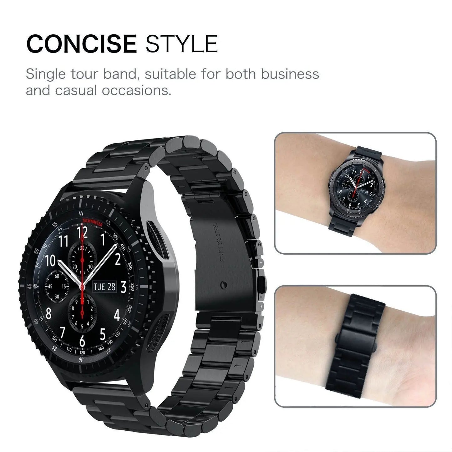 20mm 22mm 18mm 24mm Stainless Steel Strap for Samsung Galaxy Watch 6Classic 6 5 4 5Pro 40mm 44mm 43mm 47mm Gear S3 for Huawei GT