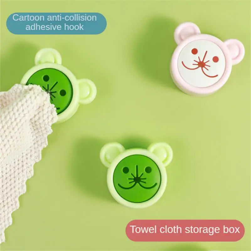 1PCS Towel Storage Plug Strong Load-bearing Kitchen Gadgets Tpe Abs Bathroom Organizer Rack Self-adhesive Home Hook Tools