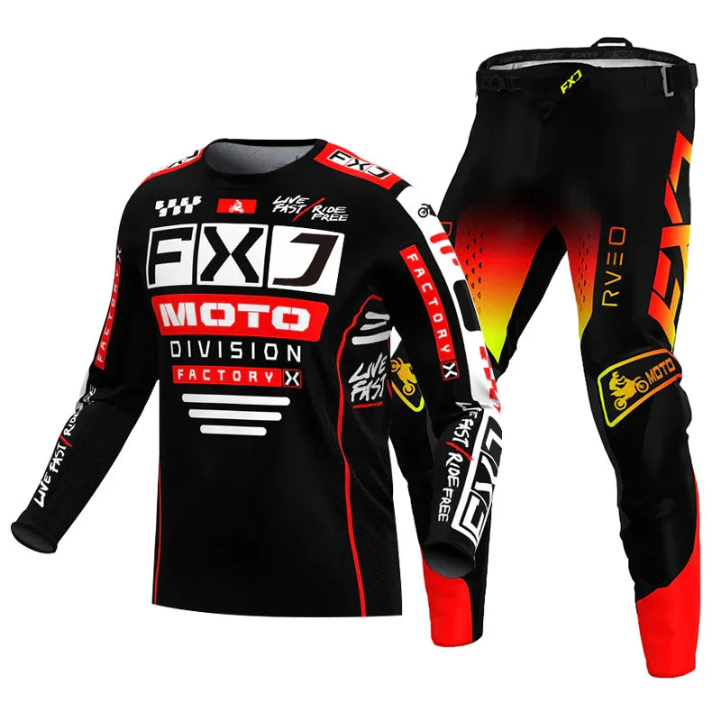 Motocross Jersey Pant white Mens Women pink black Combo racing suit Off-road MX DH BMX ATV MTB Enduro Motorcycle mountain