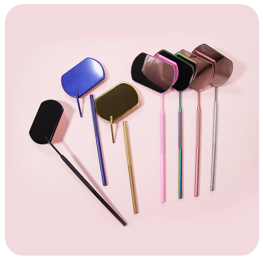 Multifunction Eyelash Mirror Magnifying Beauty Long Handle Mirror For Checking False Eyelashes Extension Grafting Makeup Tools