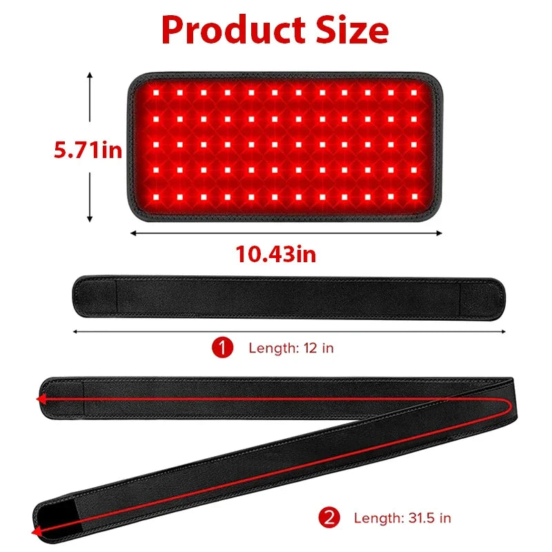 Red Infrared Light Therapy Pad 660nm 850nm LED Health Care for Face and Body Back Knee Hands Feet Relief Heat Pad Portable