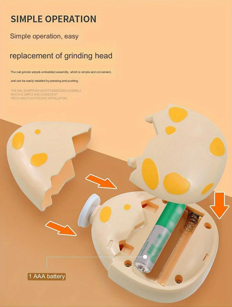 Baby Newborn Nail Trimmer Electric Safety Nail Clippers Trimming And Polishing Grooming Set with 3 Grinding Heads