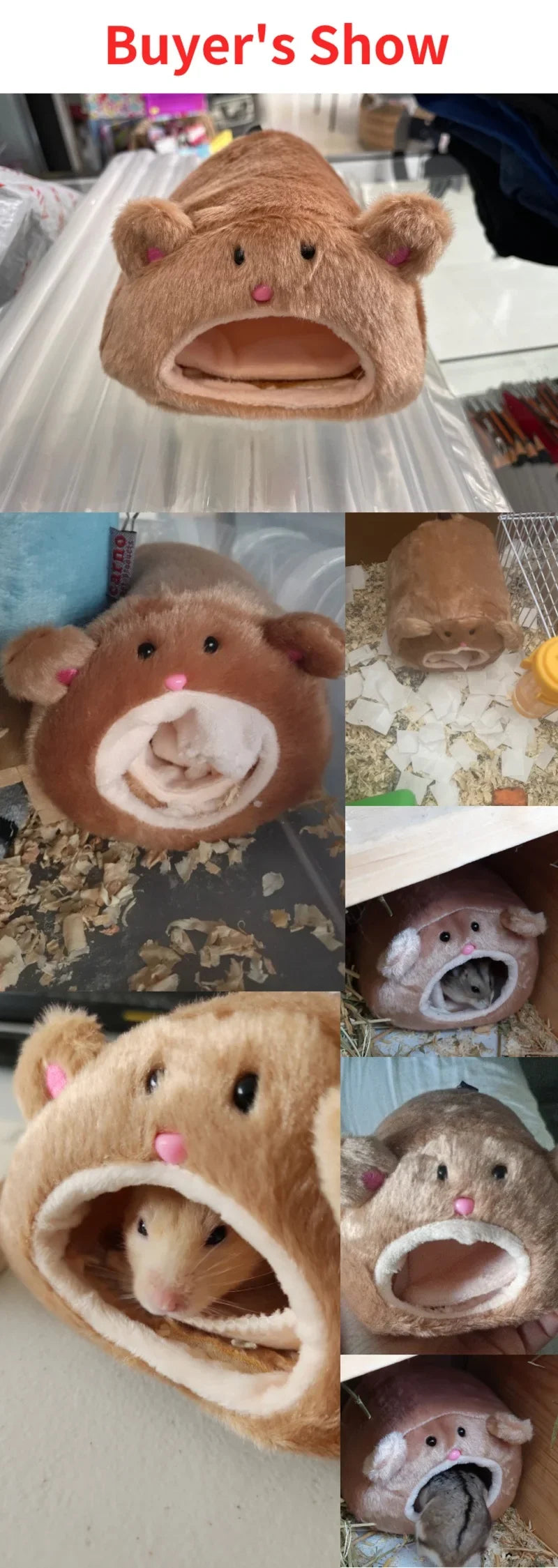 Hamster Soft Warm Bed Rat Hammock Pig Squirrel Winter Pet Toy Hamster Cage House Hanging Nest+Mat House Bed Animal Mice Rat Nest