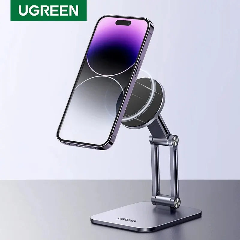 UGREEN Magnetic Phone Holder Metal Rotatable Cell Phone Stand For Magsafe iPhone 15 14 13 Pro Xiaomi Samsung Mobile Phone Holder