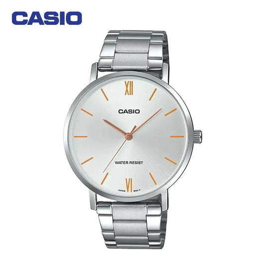 Casio MTP-VT01D Watch Wonmen Men Watch Large Dial Business Leisure Fashion Simple Cool Atmosphere Belt Waterproof Quartz Watch