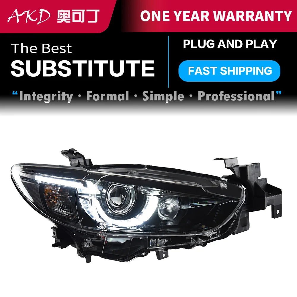 Auto Parts For Mazda 6 Atenza Headlights 2013-2016 latest Styling LED Daytime Lights Dual Projector Car Accesorios Modified