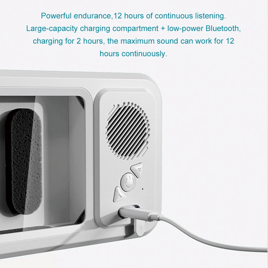 Shower Phone Holder with Bluetooth Speaker 360 Rotation Wall Phone Mount for Shower Waterproof Anti Fog for 4-6.9" Phones