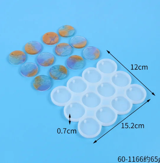 1PC Reusable Silicone Mold Butterfly Silicone Mold for Jewelry Making Pendant Earrings Keychain Round Oval Epoxy Resin DIY Tools