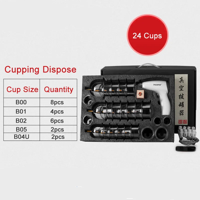 Chinese Medicine Suction Cups Anti Cellulite Electric Bank Vacuum Hijama Cupping Glasses Therapy Physiotherapy Massage Body Jars