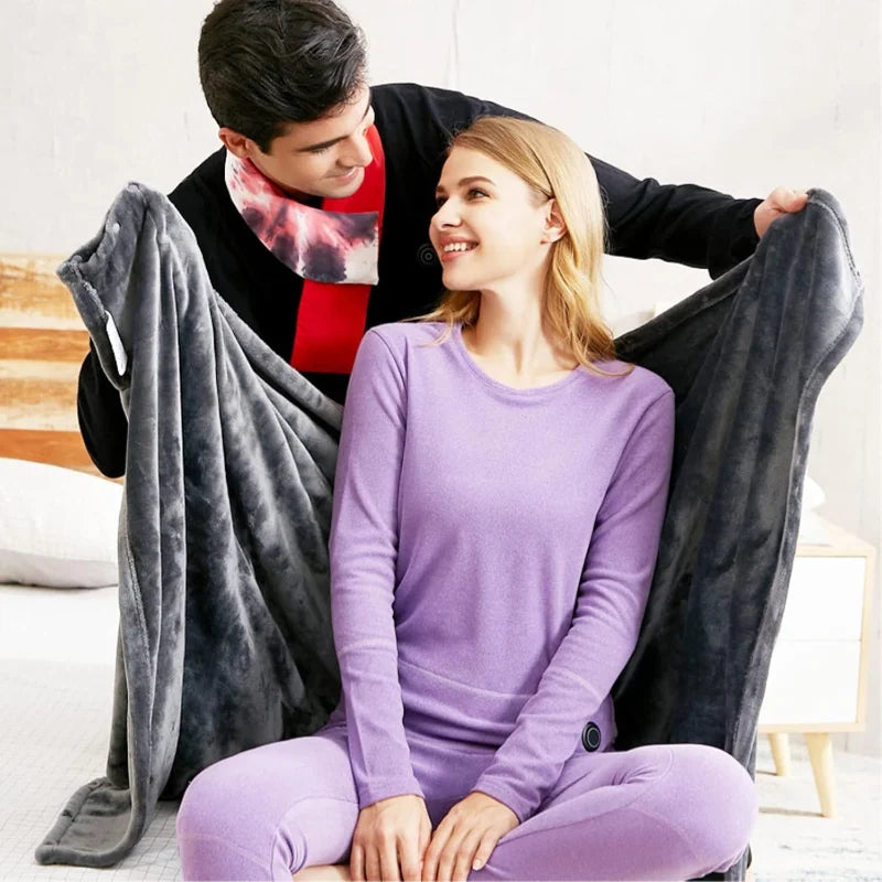 Wearable Electric Blanket Office USB Electric Heated Blanket Washable Winter Warm Blanket 3 Heating Levels Throw Blanket