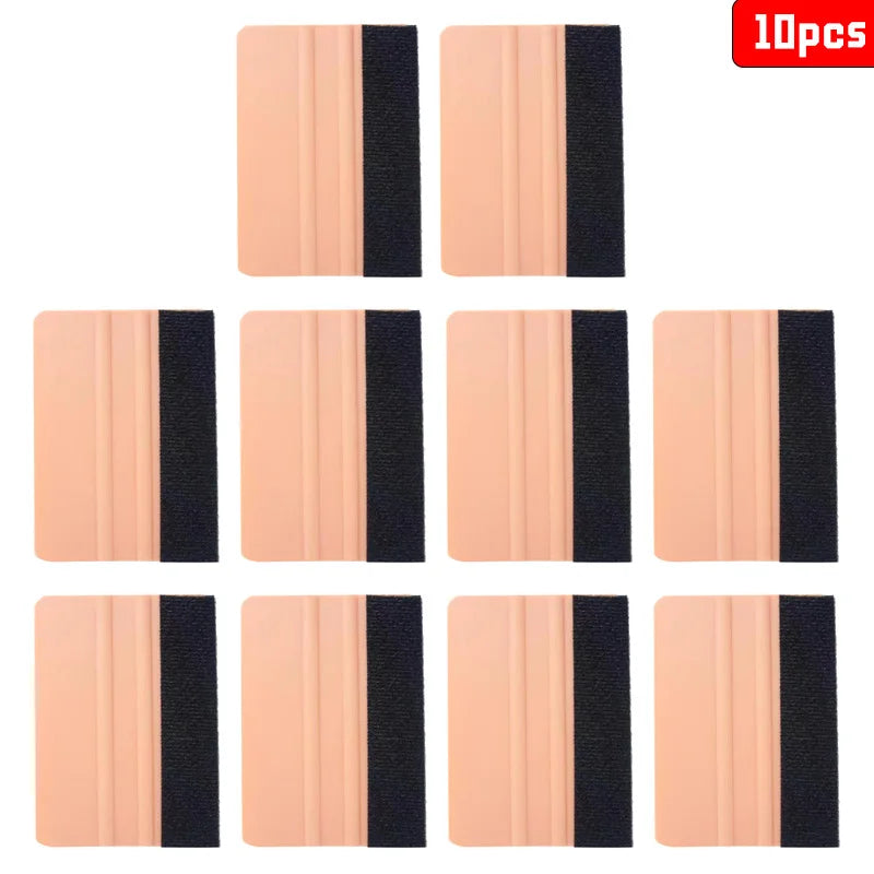 10pcs Car Stickers Film Install Squeegee Vinyl Carbon Fiber Scraper with Felt Squeegee Tool Film Wrapping Car Wrap Tools