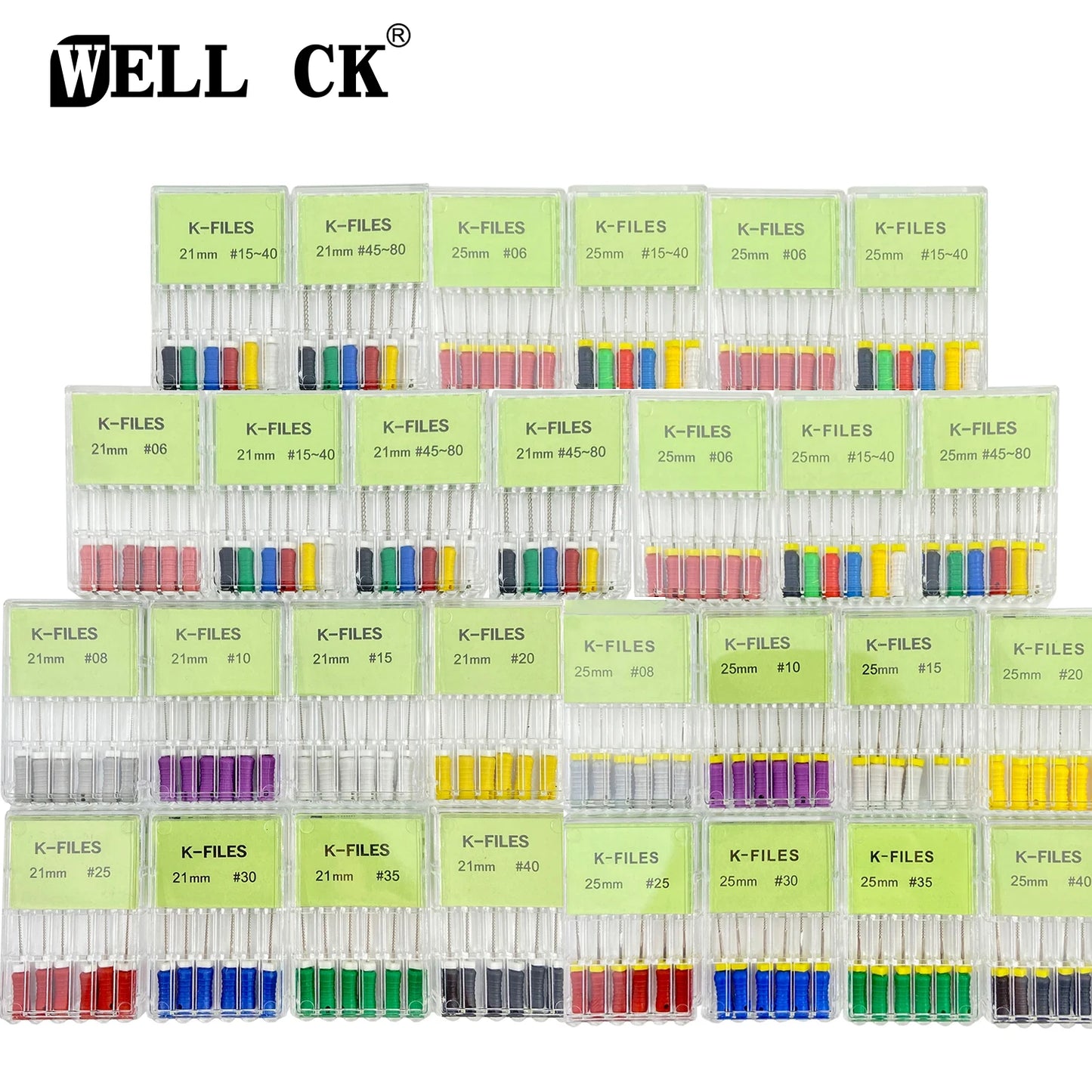Dental Root Cannal Endo K File 21mm 25mm 31mm Stainless Steel Endodontic Instruments Dentist Dentistry Odontologia Tools