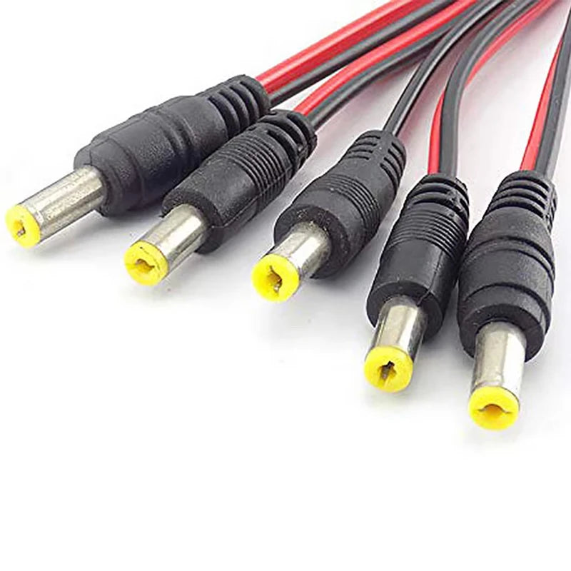 5Pcs 10Pcs 5.5x2.1mm Male Female Plug 12V DC Power Pigtail Cable Jack for CCTV Camera Connector Tail Extension 24V DC Wire