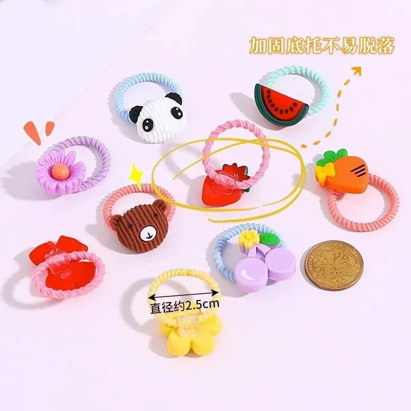 Children's Rubber Bands Do Not Harm Hair Girl Headbands Korean Baby Accessories Rings Tie Rubber Bands Little Girl Headbands