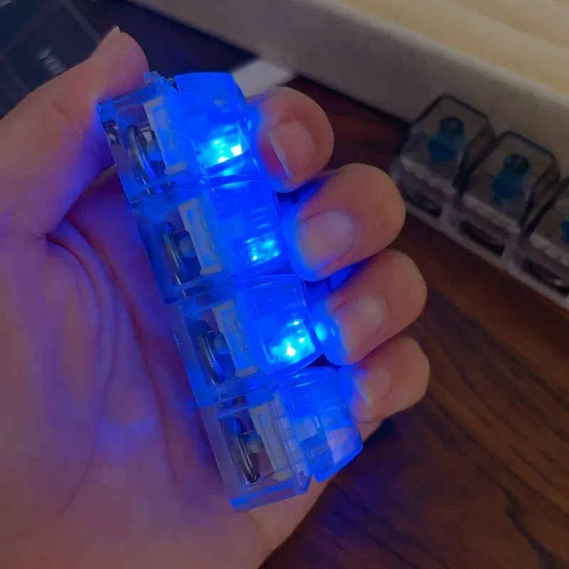 Light Up Keyboard Key Stress Relief Clickable LED Button Toy for Anxiety Office Desk Accessory