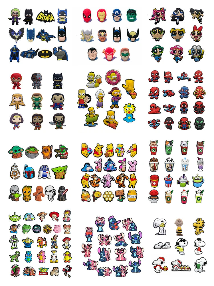 MINISO Disney Series Cute Toy Story Bear PVC Shoe Charms Cartoon DIY Clog Sandals Shoes Accessories Decorate Girl Boy Kids Gifts