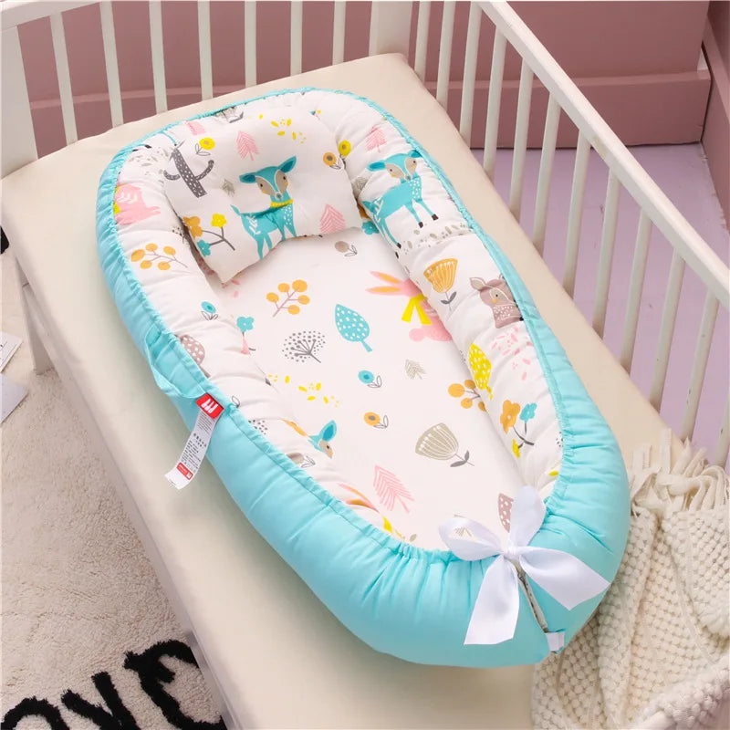 Portable Baby Bassinet Washable Removable Crib Bedside Sleeper Infant Nest Bed Co Sleeper
