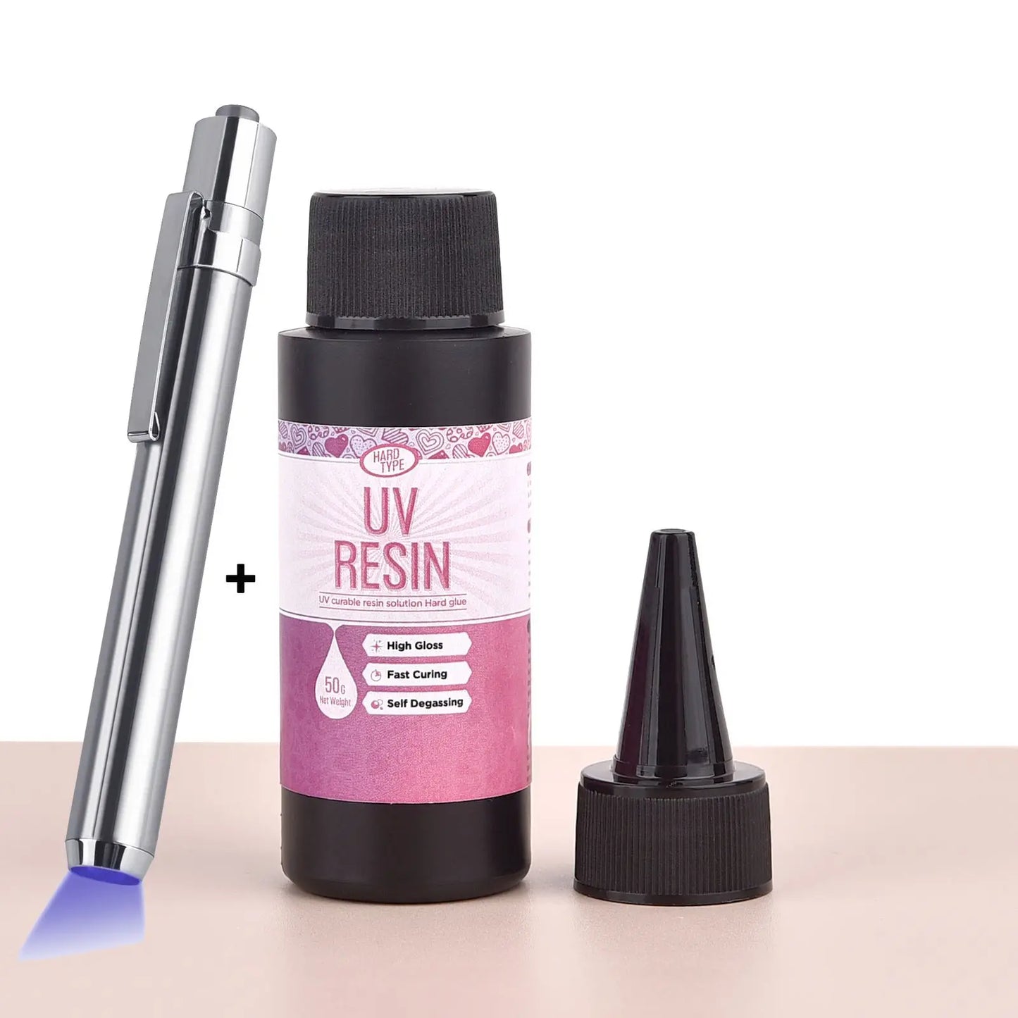 20g/50g/100g UV Epoxy Resin Glue DIY Jewelry Making High Transparency Fast Drying High Hardness Glue UV Lamp DIY Craft Decor