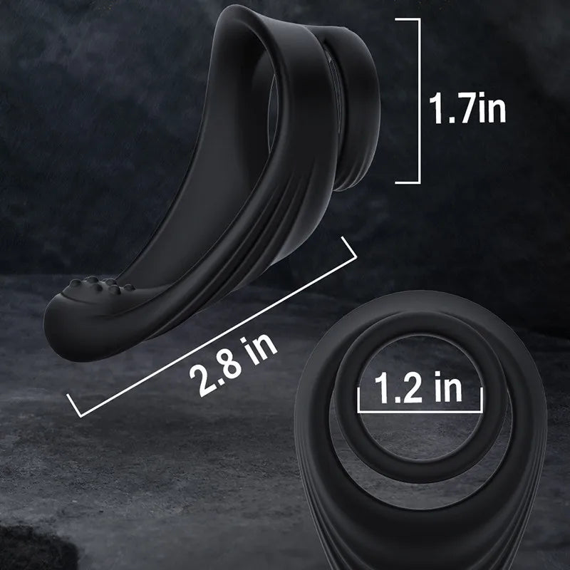 Double Penis Ring Silicone Semen Lock Rings Delay Ejaculation High Elasticity Time Lasting Cock Ring Sex Toys For Couples Adults