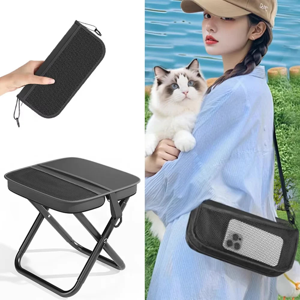 Portable Foldable Backpack Stool Lightweight Camping Fishing Picnic Chair Outdoor Outdoor Adventure Seat for Hiking Travel