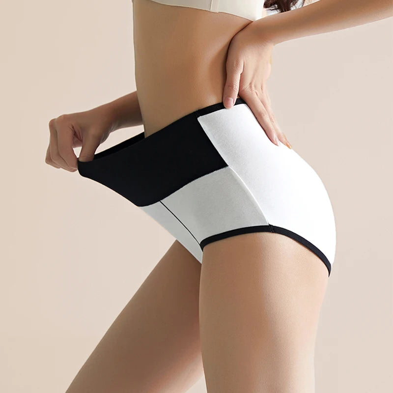 4Pcs High Waist Cotton Women's Panties Body Shaper Underwear Plus Size 4XL Breathable Underpants Soft Panty Slim Female Briefs