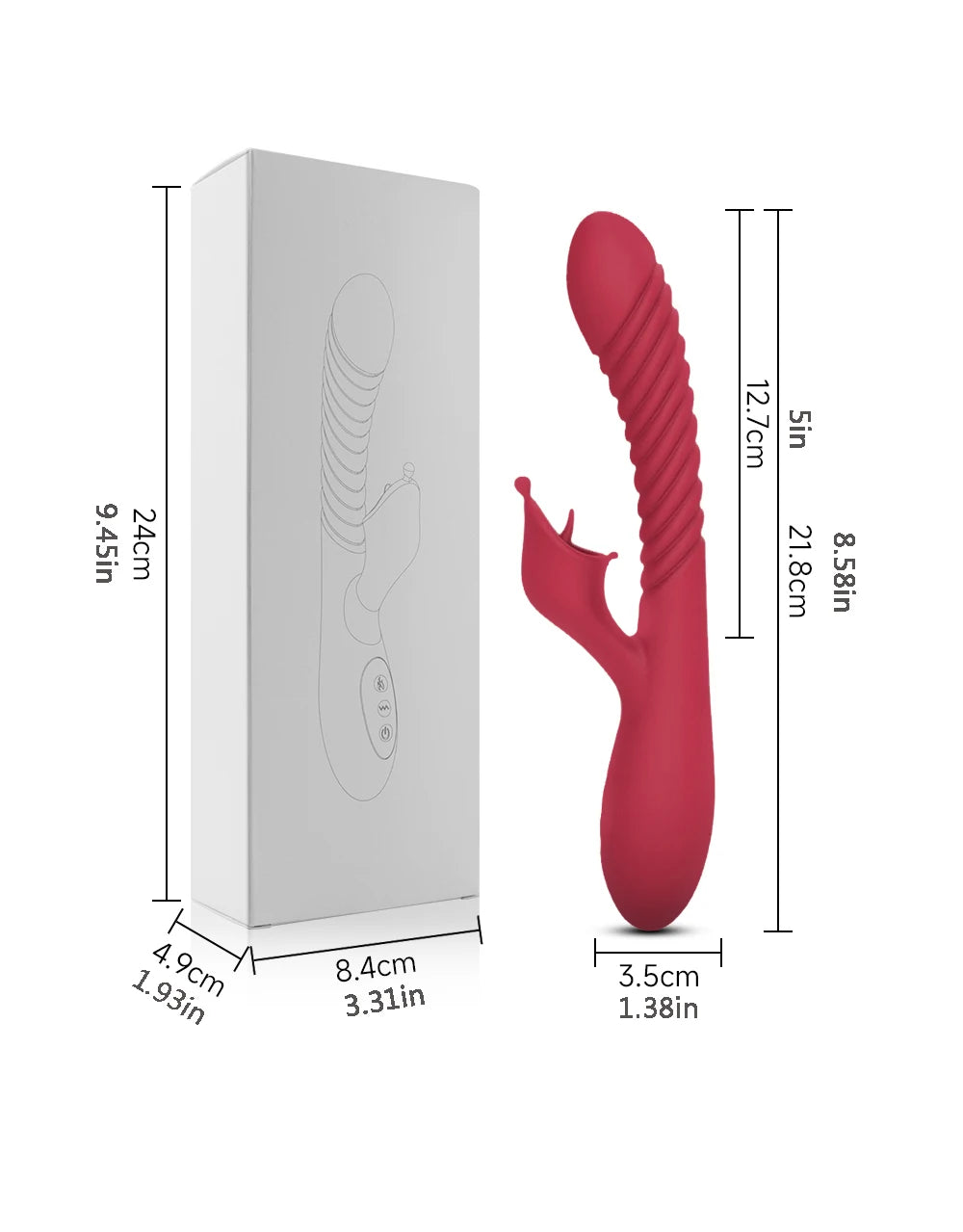 Silicone Tongue Licker Vibrator 10 Vibration Modes Dual G-spot Powerful Vibrating Massager Adult Sex Toys, Ladies Sexy Toys