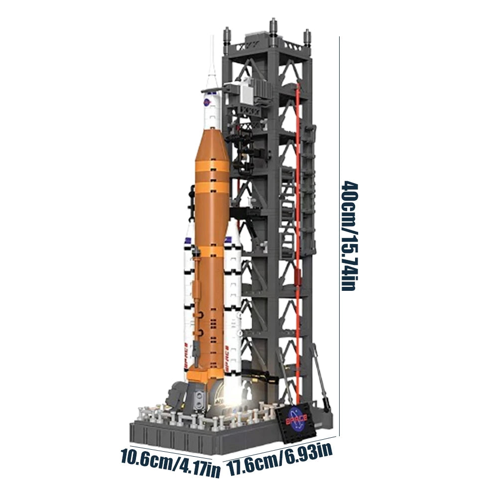 Technology Space Launch System Building Set Version Compatible Rocket Building Blocks Assemble Bricks Toys Gift For Children Kid