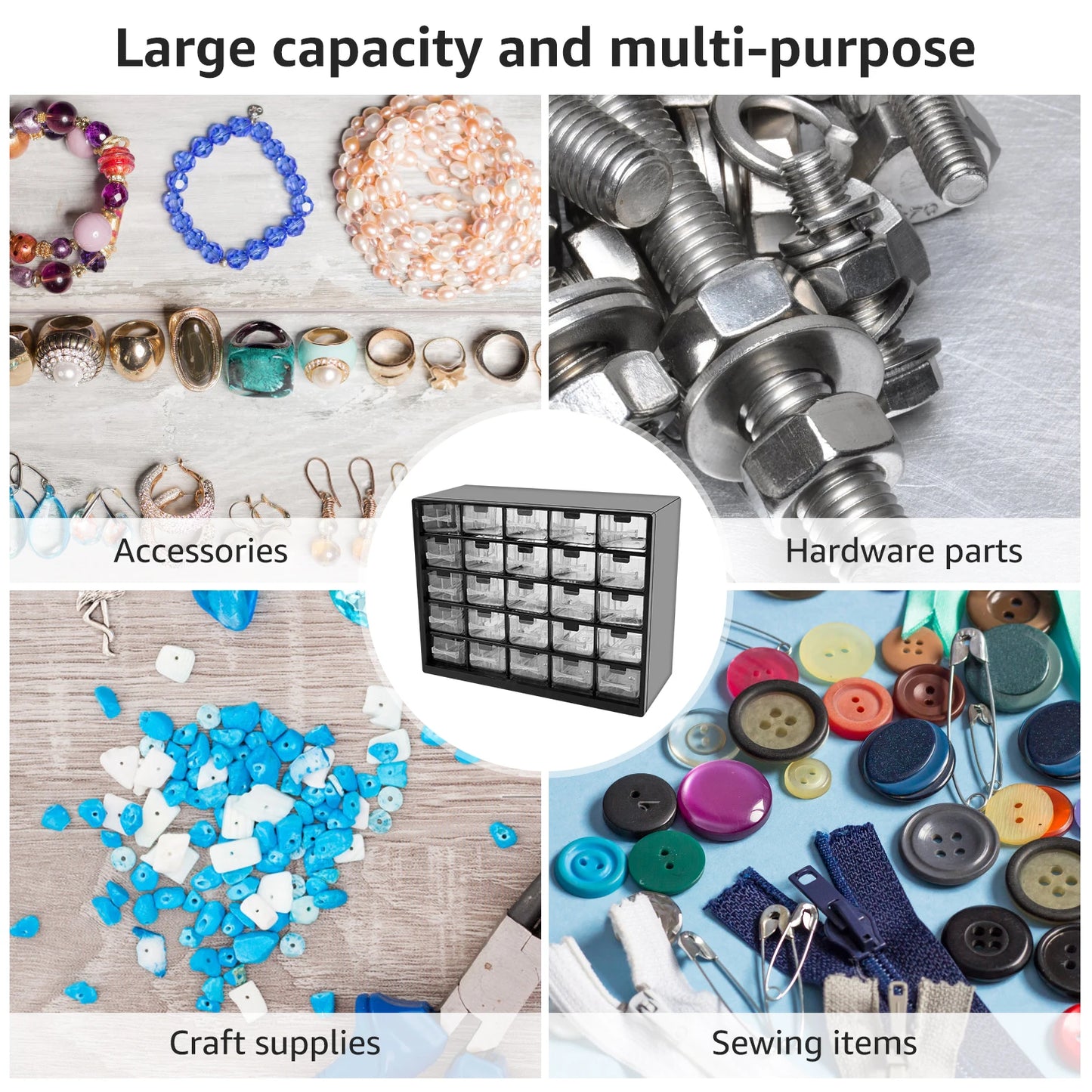 25 Drawers Stackable Storage Cabinet Tool Parts Storage Clear Organizer with Drawers Table Drawer Organizer For Screw Nut Nails