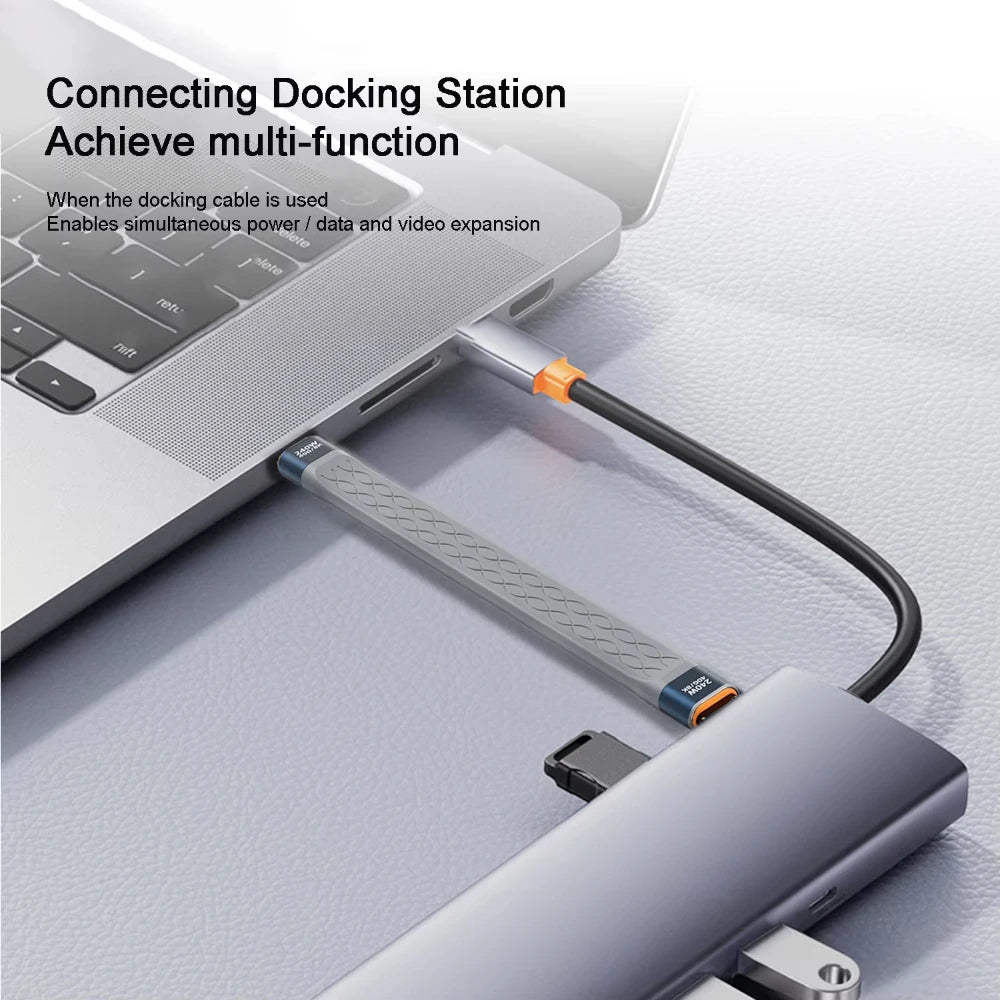 NNBILI USB4 Data Cable 40Gbps USB C to Type C Short Cable PD 240W 8K 60Hz for Thunderbolt 3/4 iPhone 15 Pro Max SSD Power Bank