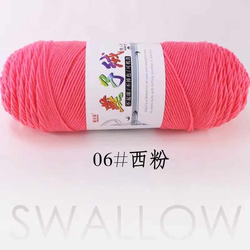 1Pc 200g Milk Cotton yarn for hand knitting Acrylic Crocheting Thread Yarn Crochet Doll sweater bag blanket slipper