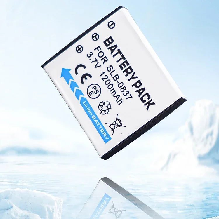 3.7V 1200mAH SLB 0837 SLB0837 SLB-0837 Camera Battery + USB Charger Suitable for Samsung Camera NV3 NV5 NV7 I5 I6 I50 I70 L73