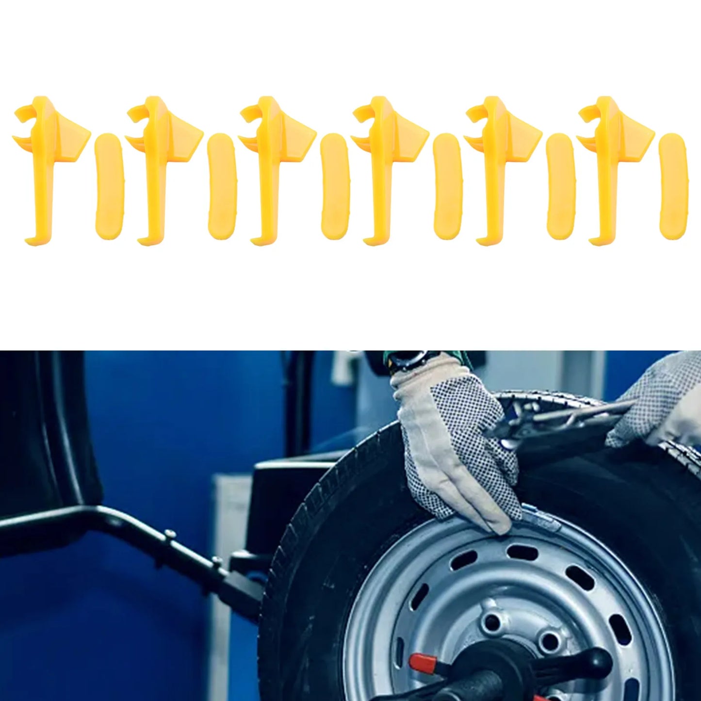 12 X Car Tyre Changer Head Duck Nylon Rt Rim Protector Yellow Tire Dismantling Machine Car Tire Repair Tool