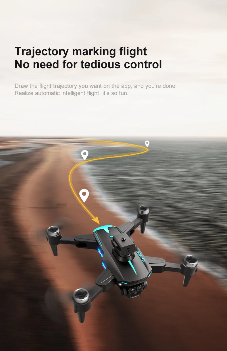 New KY605S Screen Controlled Drone 8K Three HD Camera Brushless Motor Obstacle Avoidance Foldable Quadcopter Dron RC Toys Gifts
